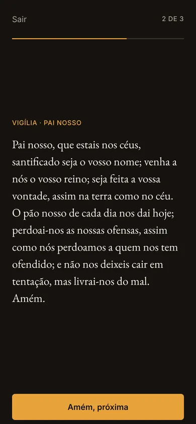 Orações da sua tradição — Vigiai